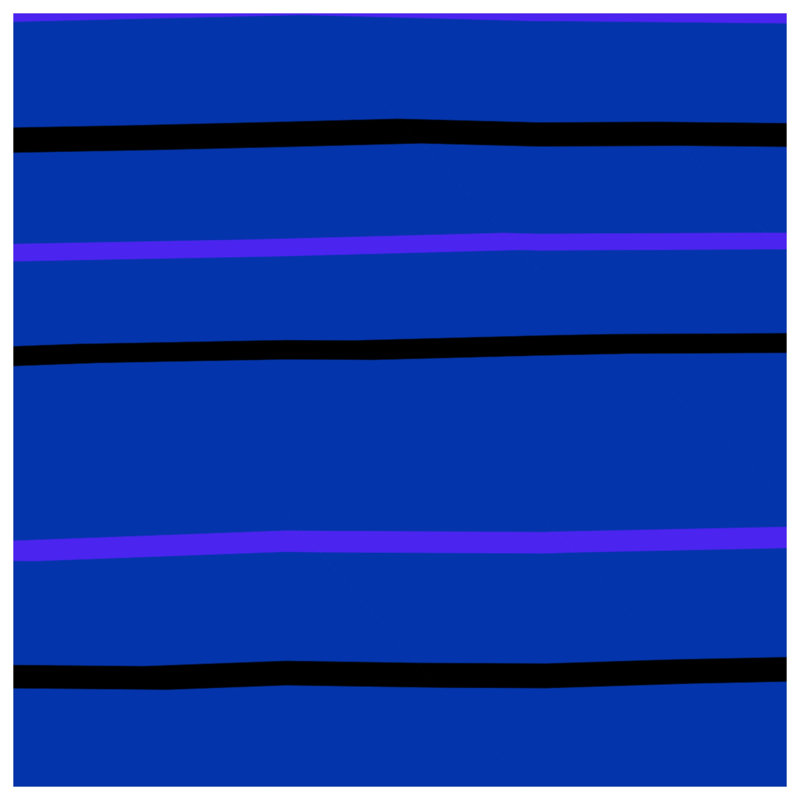 Tapis de bain à rayures bleues, mauves et noires, L 24 po x L 17 po