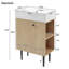 Meuble-lavabo 21,6 po avec lavabo en céramique-304921598