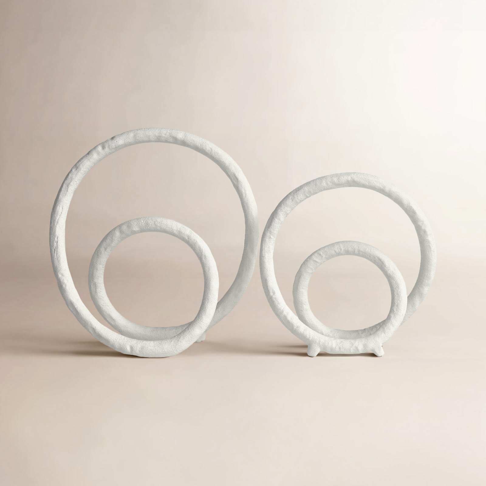 Aviel 2 Piece Atlantic Sculpture Set, 13" H x 13" W x 3.5" D, White