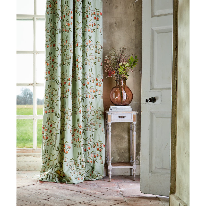 Chinese Lantern Fabric, Mint/Apricot