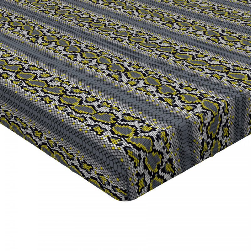 Microfiber Animal Print Fitted Sheet, Twin XL Fitted Sheet, Blue