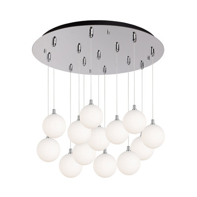 Bolla 25-in Chrome 13-Light Multi Pendant