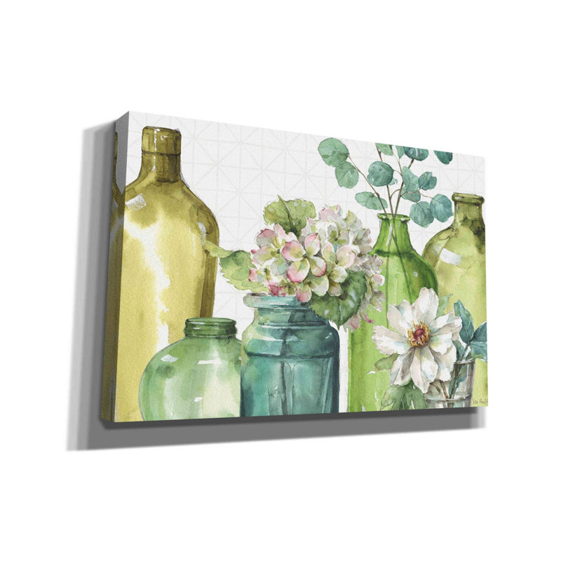 «Mixed Greens III» par Lisa Audit, art mural sur toile, H 12 po x l 18 po x P 0,75 po
