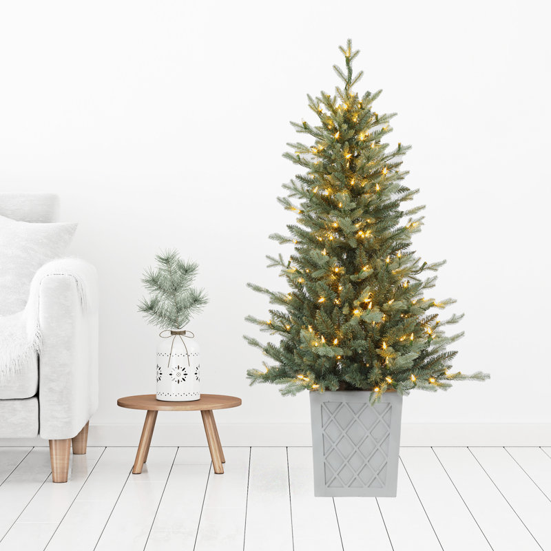 4.5' Lighted Artificial Spruce Christmas Tree