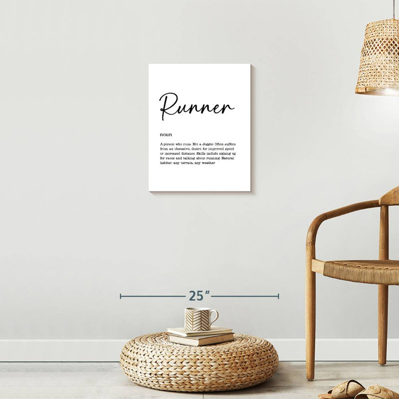 Définition de coureur sur toile, H 20 po x l 16 po x P 1,25 po