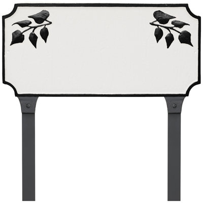 Camden Ivy Two-Line Address Sign Plaque with Lawn Stakes