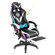 Hoffree Ergonomic Faux Leather Swiveling PC & Racing Game Chair with Built-in Speakers and Footrest