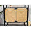 Étagère de rangement à porte d'armoire en rotin naturel, étagère ouverte à double fonction avec armoire fermée pour le salon, le vestibule et la chambre à coucher