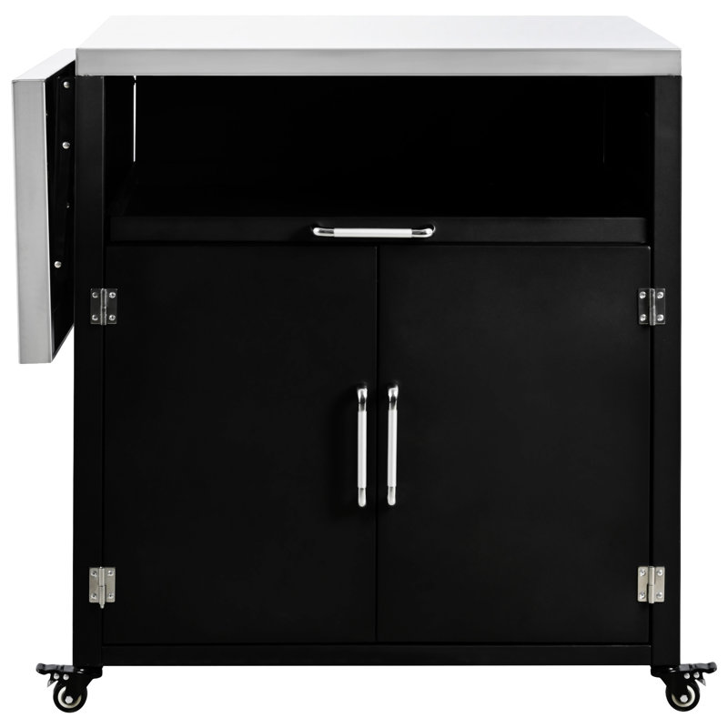 Armoire d'extérieur polyvalente avec surfaces de travail pliables et extensibles