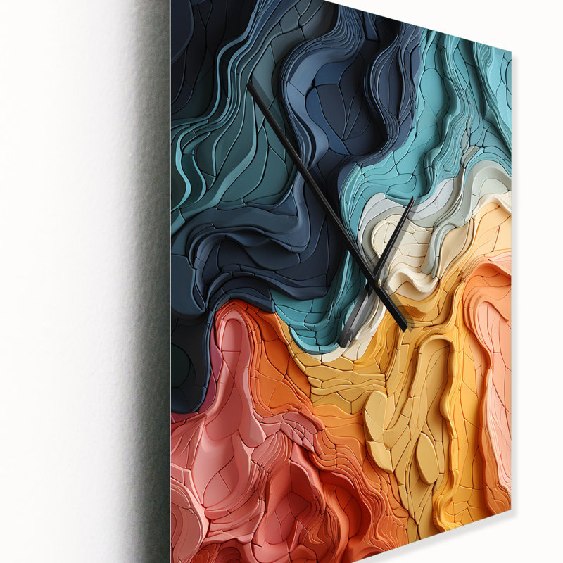 Biomorphism Organic Forms IV - Horloge murale abstraite moderne, Petit