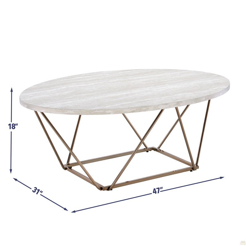 Table basse en faux marbre