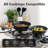 SENSARTE Nonstick Cookware Set Pots And Pans Set Kitchen Non-Stick Cooking Set, Dishwasher & Oven Safe, Induction Compatible, Free Of Intentionally Added PFOA/PFOS, 15Pcs-120138412