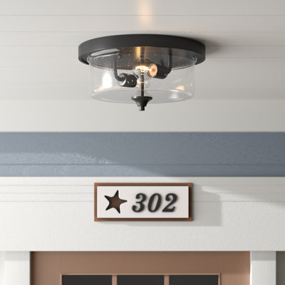 Weccacoe Glass Flush Mount
