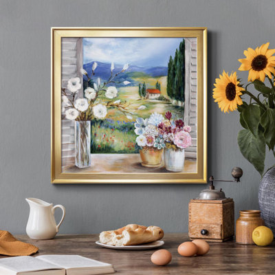 Après-midi en Toscane - Peinture sur toile encadrée