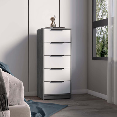 Commode 5 tiroirs, commode verticale