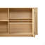 Buffet de rangement ondulé de 63 po à deux portes avec tablettes réglables, idéal pour la cuisine, le salon, le couloir - rangement polyvalent