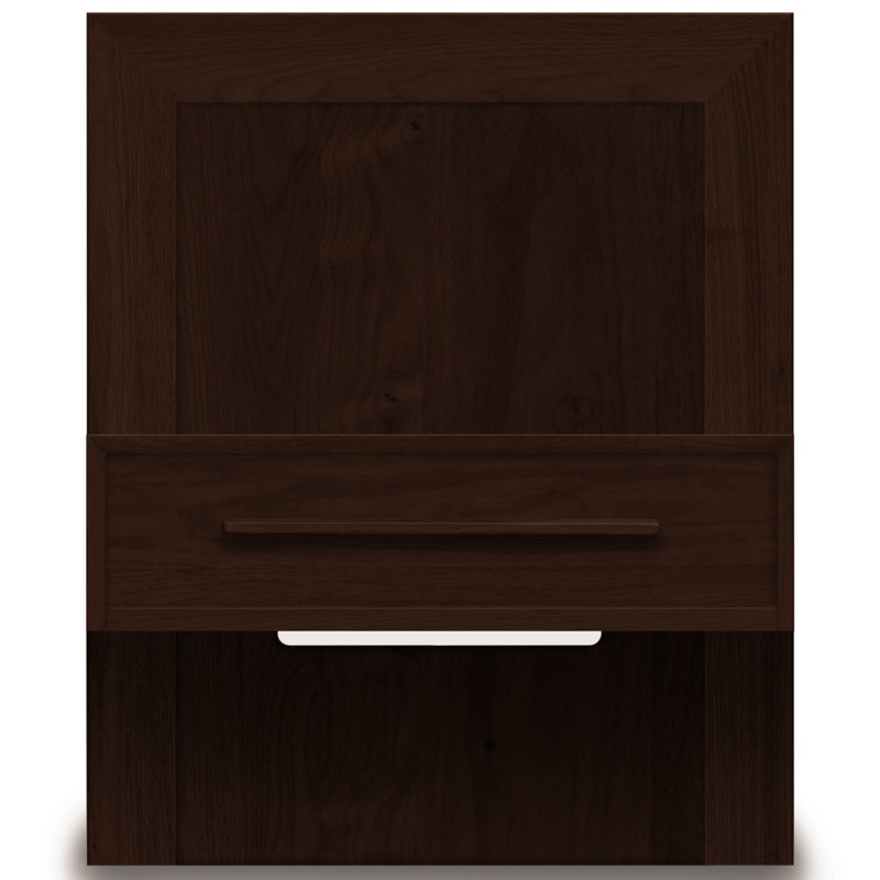 Moduluxe 1 - Drawer Solid Wood Nightstand, Conventional, Cognac Cherry