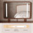 Modern Solid Wood Makeup Vanity Desk  with Light mirror,8 drawers