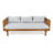 Acacia Wood Patio Furniture Set,Outdoor 3 Seater Daybed(With Water Resistant Thick Cushions)And Round Coffee Table, Light Gray Cushion-2009539202