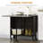 Mobile Folding Table Folding Kitchen Table Extendable Dining Table With 6 Wheels And Storage Rack