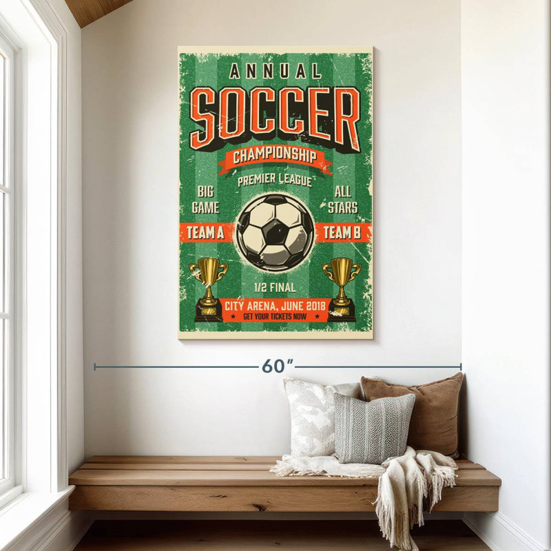 Affiche de soccer, H 48 po x l 32 po