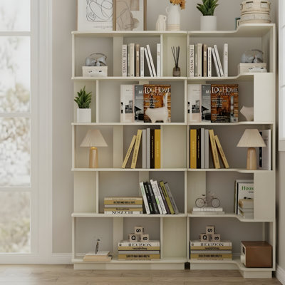 L-Shaped Modular Bookcase (21-inch + 31-inch)