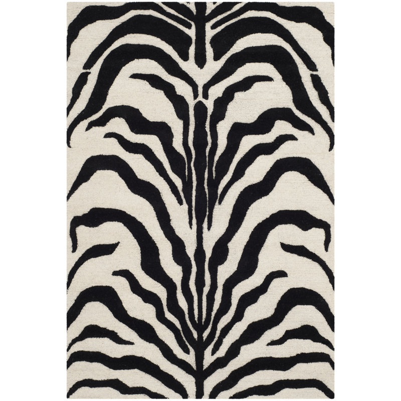 Cambridge Hand Tufted Wool Animal Print Rug, Rectangle 4' x 6'