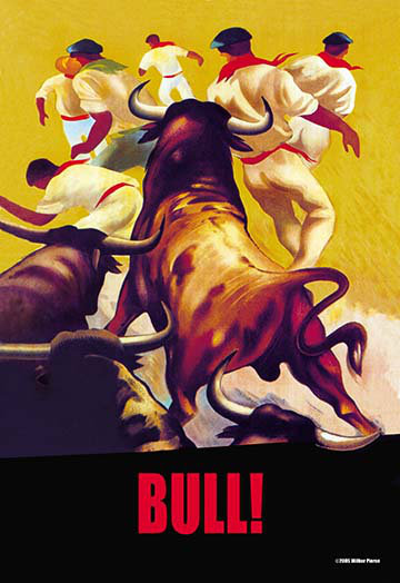 «Bull!» par Wilbur Pierce, affiche vintage, H 66 po x l 44 po