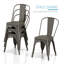 Chaise d’appoint empilable à dossier en lattes de fer Northgate