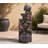 45" 5-Tier Cascading Stacked Stones & Clay Pot Weather Resistant Outdoor Water Fountain with LED Lights Grey-104101271