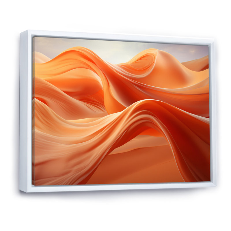 Desert Sands Symphony I - impression, H 12 po x l 20 po x P 1 po, Cadre flottant blanc