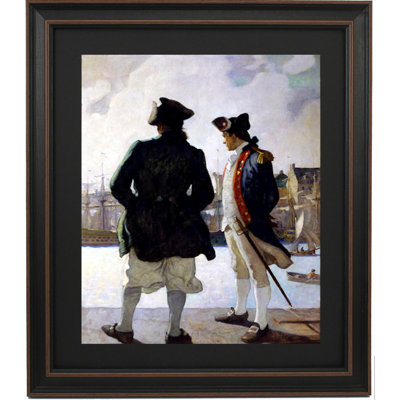 On the Sea Wall with John Paul Jones by NC Wyeth