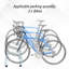 Aliaga Bike Parking Rack Bicycle Locking Storage Stand for 3 Cycling Silver