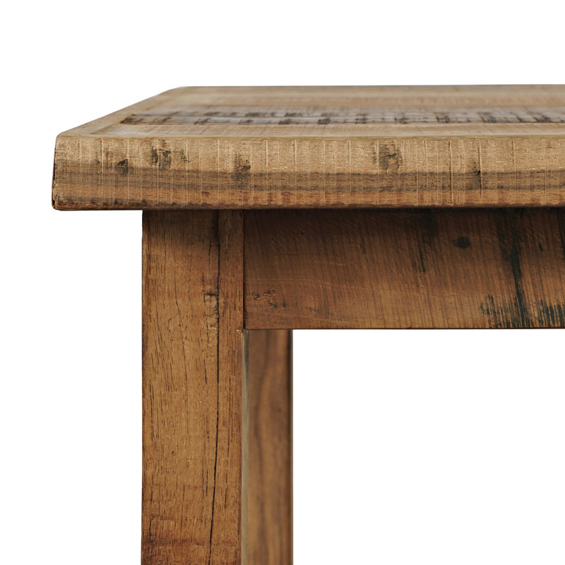 Table de bout carrée en bois massif récupéré Juliana Reclamation Rustic