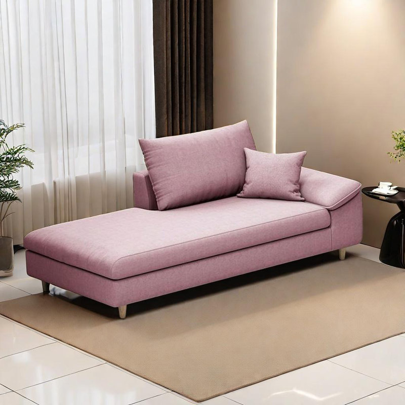 Chaise longue Soft Touch, Rose, Orienté à droite