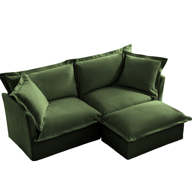 Canapé 2 places avec housse amovible, housse amovible, chenille, design moderne, confortable siège convertible 2 et housse, siège profond, style