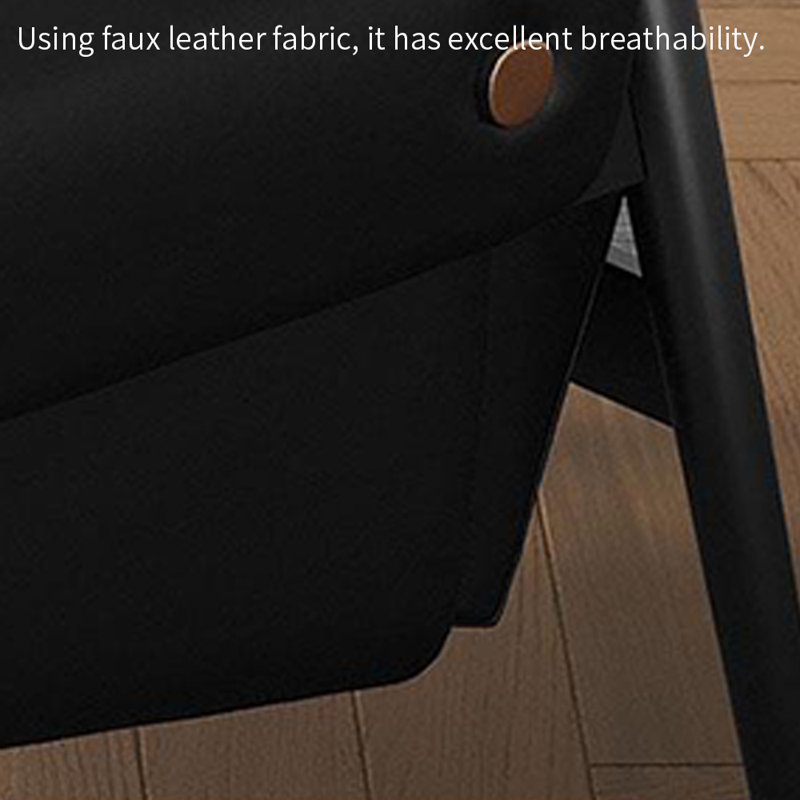 Chaise d'appoint Minimalist Elegant, Mélange de lin noir / beige