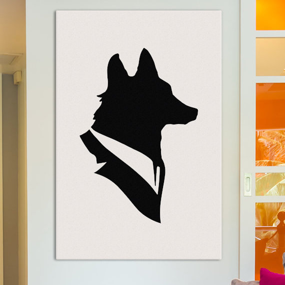 Monsieur bahut, impression sur toile tendue, H 60 po x l 40po x P 1,5 po, Toile tendue, Pas de tapis