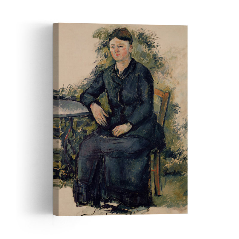 " Madame Cezanne In The Garden, 1880-82 Abstract Contemporary Wall Art Print " by Paul Cezanne, H 48 po x l 32 po
