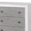 Commode rustique gris et blanc vieilli