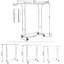 169cm Rolling Clothing Rack