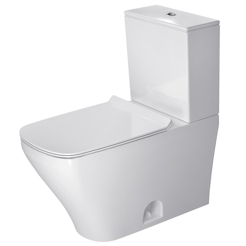 Toilette allongée deux pièces à double chasse (siège non inclus)