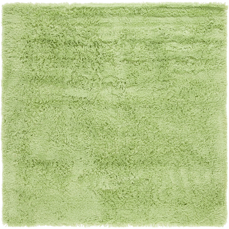 Tapis de couleur unie touffeté à la main Assar, Carré 7 pi