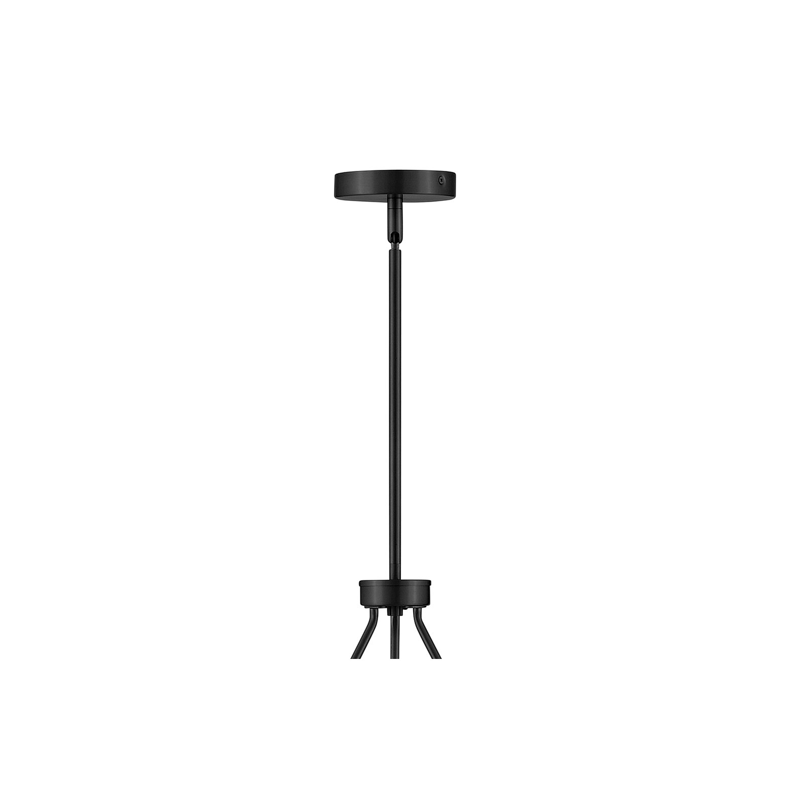 Carolee 10 - Light Metal Dimmable Chandelier, Black