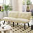 Cream Convertible Folding Modern Sofa Bed-2135646828