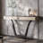 Black Rectangular Sintered Stone; Console Table-107564474