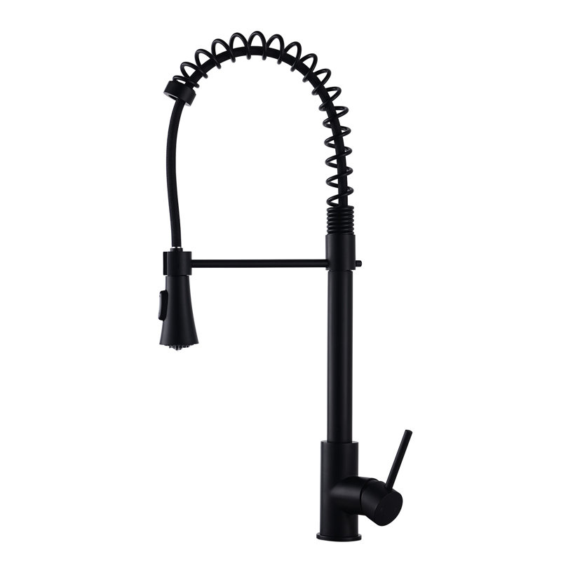 MAXWELL Hesser Pull Down Kitchen Faucet, Matte Black