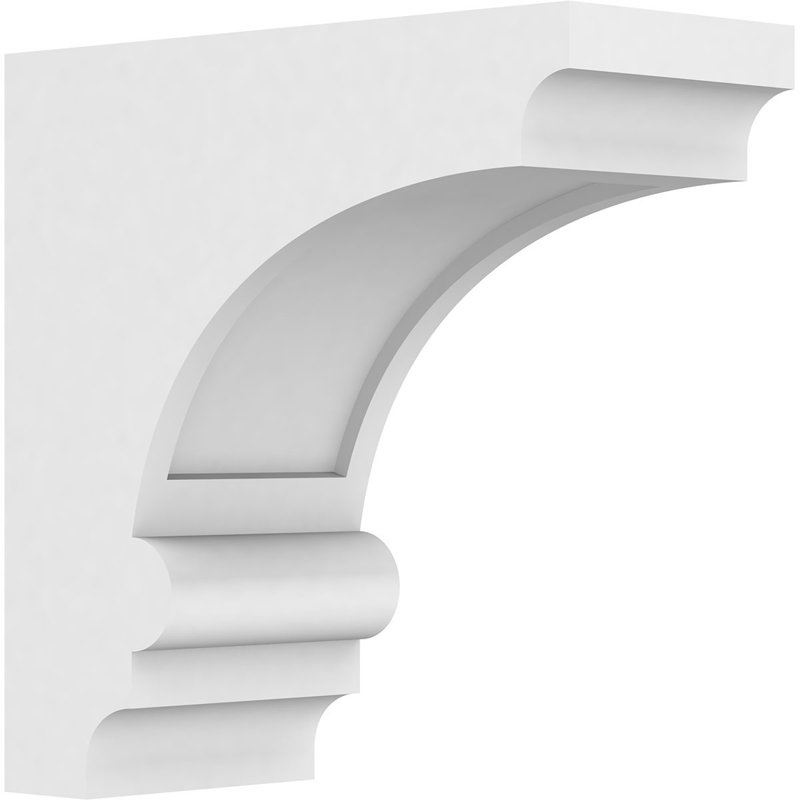3"W x 8"D x 8"H Standard Diane Architectural Grade PVC Corbel, 8"H x 3"W x 8"D