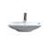 Modern Ceramic Rectangular Vessel Bathroom Sink with Overflow