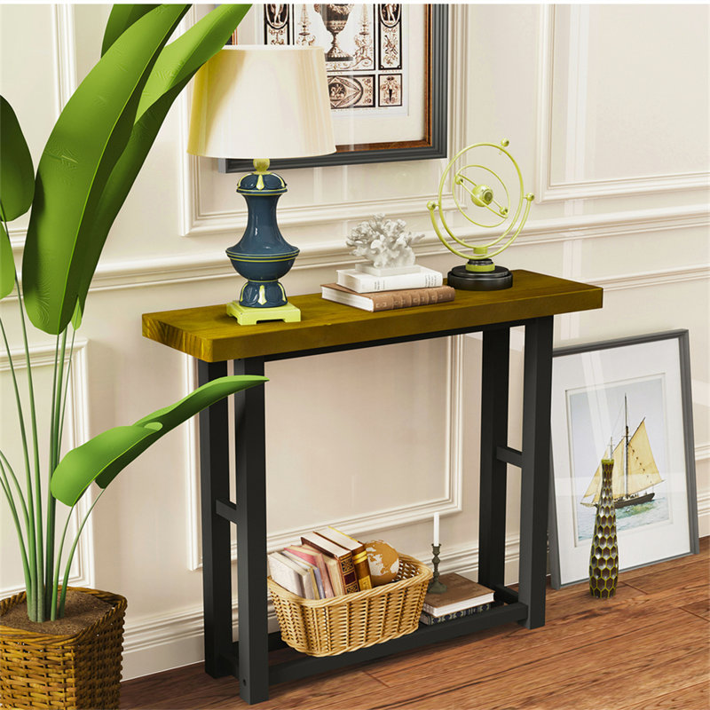 Drost 100cm Solid Wood Top Console Table